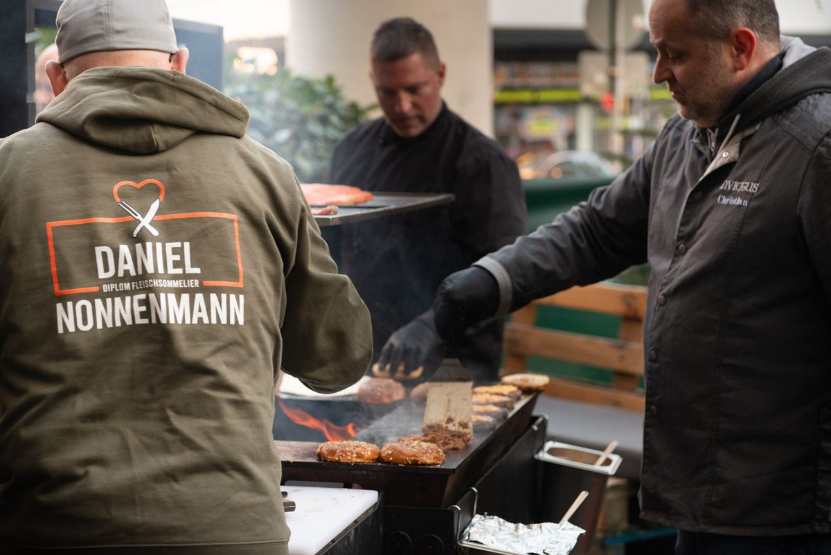 Burger-Grillen auf einem Event